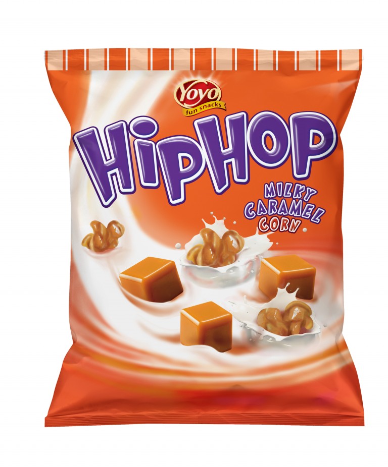 HipHop Milky Caramel Corn Yoyo Foods Zambia Makers of Yoyo Fun Snacks